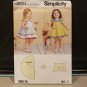 Simplicity S8854 Toddlers' Pinafore & Panties Size 1/2-4 Pattern Bloomers Uncut