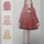 Simplicity S9026 Full Skirt Dress w Gathered Pockets & Appliques Sz 3,4,5,6,7,8
