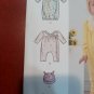Simplicity 9283 Infants Knit Gathered Gown and Jumpsuit Hat and Booties Baby PJs