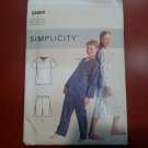Simplicity S9209 Pajamas V-Neck Top, Pants, Shorts, Nightgown Sz 8-16 UNCUT NEW