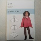 SIMPLICITY PATTERN 9197 CHILD'S PONCHO HOODED CAPE Sz S-L/3,4,5,6,7,8 UNCUT NEW