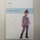 Simplicity Pattern 9198 Girls Top Vest Leggings Ruffle Sizes 3 4 5 6 7 8 Sewing