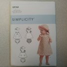 SIMPLICITY PATTERN 9152 DRESS HAT PANTIES BLOOMERS BABY GIRLS XS S M L XL UNCUT