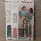 Simplicity 8518 Sewing Pattern Girls’ & Misses’ Lounge Classic Slim Pants XS-XL