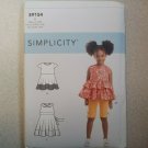 SIMPLICITY 9154 SIZE 3,4,5,6,7,8 GIRLS DRESS-TOP-TUNIC AND CROPPED LEGGINGS NEW