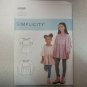 Simplicity 9200 Ruffled Peasant Blouse w Flutter Flounce Sleeve Sz 3-6 UNCUT New