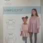 Simplicity 9200 Ruffled Peasant Blouse w Flutter Flounce Sleeve Sz 3-6 UNCUT New