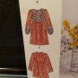 Simplicity 8708 Cottage core Dress w Raised Ruffle Neck, Sleeve Options Sz 7-14