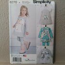 Simplicity 8270 Knit Dress Tunic Leggings Toddler Girls Sizes 1/2 1 2 3 4 UNCUT