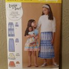 Simplicity 8961 Girls 7-14 Learn to Sew SKIRT Pattern + 18" Doll Clothes EASY UC
