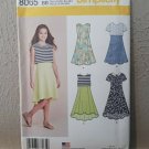 Simplicity 8065 Plus Size Fit and Flared Dress Girls Size 8 1/2 16 1/2 Pattern