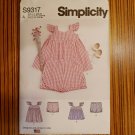 Simplicity 9317 Babies Dress Top Shorts XXS XS S M Sewing Pattern New Girls