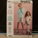 Simplicity 8807 Girls Stylish Modern Vest Skirt Knit Top Leggings Size 3 4 5 6