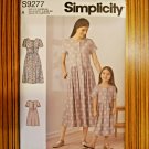 SIMPLICITY 9277 DRESSES MISSES SIZE XSM - XL GIRLS 3-8 Mom Daughter Pattern New
