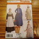 Simplicity 3725 Andrea Schewe Girls Prairie Colonial Costume Pattern 7-14 Bonnet