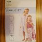 SIMPLICITY Sewing Pattern 9208 Child Girl Robe Cami Top Nightgown Short Pant 3-6