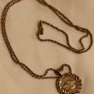 STERLING Vintage .999 Silver Coin Guardian Angel Pendant w/ Sterling Chain Bezel