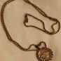 STERLING Vintage .999 Silver Coin Guardian Angel Pendant w/ Sterling Chain Bezel