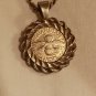 STERLING Vintage .999 Silver Coin Guardian Angel Pendant w/ Sterling Chain Bezel