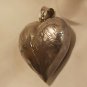 VTG Large Puffy Sterling Heart Engraved Etched Floral Design Pendant 3-D Ornate