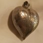 VTG Large Puffy Sterling Heart Engraved Etched Floral Design Pendant 3-D Ornate