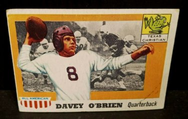 DAVEY O BRIEN Quarterback Topps 1955 Vintage Football/Rookie Card/ Sports Card