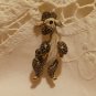 BROOCH/PIN Rare Vintage Lind Gal Signed LG Enamel Poodle Puppy Dog Fashion Retro