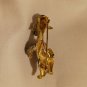 BROOCH/PIN Rare Vintage Lind Gal Signed LG Enamel Poodle Puppy Dog Fashion Retro