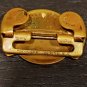 Vintage Art Deco Style Brass Invisible Belt Buckle by Giant Grip Set of 2 1.50"
