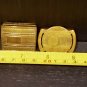 Vintage Art Deco Style Brass Invisible Belt Buckle by Giant Grip Set of 2 1.50"