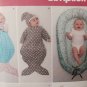 SIMPLICITY PATTERN 8568  BABY NEST MERMAID SWADDLE SACK HAT CHANGING PAD UNCUT