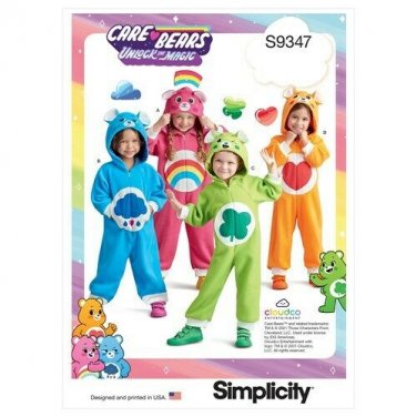 New Simplicity Sewing Pattern 9347 Animal Costumes for Toddlers Size 1/2-4 Uncut