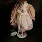 Vintage Porcelain DYNASTY DOLL Collection Felicia with Tag Metal Stand 18" Inch