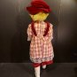 Vintage Rare Toddler's Toy Doll Blonde Hair Wearing Red Dress Marked "AE" 19"