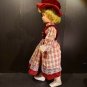 Vintage Rare Toddler's Toy Doll Blonde Hair Wearing Red Dress Marked "AE" 19"