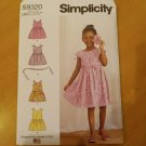 SIMPLICITY SEWING PATTERN S9320 GATHERED SKIRT GIRLS SIZE 2-3-4-5 DRESSES UNCUT