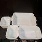 PYREX Turquoise Aqua Amish Butter print 4 piece Refrigerator Dish Set with Lids