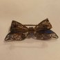 Rare ANTIQUE Filigree 800 Silver Blue Enamel Brooch/Pin Bow Design 1.75 inches