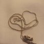 Handmade 925 Lapis and Opal Sterling Pendant Geometric Design Italy Chain 16"
