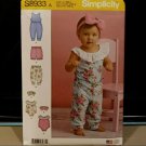 Simplicity 8933 A Babies Knit Rompers Headband Pants  Sportswear-XXS-XS-S-M-L