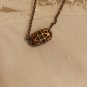 Kendra Scott Elisa Satellite Black Drusy Necklace Gunmetal Tone Pendant Patina