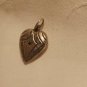 UNIQUE Sterling Puffy Heart Charm/Pendant Ornate Hand Stamped Design 3/4" tall