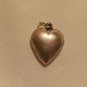 UNIQUE Sterling Puffy Heart Charm/Pendant Ornate Hand Stamped Design 3/4" tall