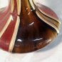 VINTAGE Red Brown Gold Drip Glaze Mid Century Vase Oxblood Flambe Collectibles