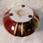 VINTAGE Red Brown Gold Drip Glaze Mid Century Vase Oxblood Flambe Collectibles