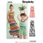 SIMPLICITY Sewing Pattern 8395 Child Girls Halter Dress or Romper Size 3-6/Uncut