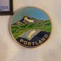 FRIDGE MAGNET Beautiful Oregon River on a Crisp Fall Day Round Portland 3.25"in