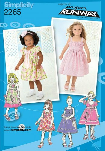 SIMPLICITY Project Runway Collection Sewing Pattern 2265 Toddler's Dress Sz 6M-3