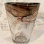 KOSTA BODA MINE Tumbler Rocks Glass Drinkware Cup Water Black Swirl Design Stamp
