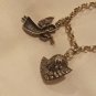 Vintage STERLING Italian Charm Bracelet Silver Angels/Cherub 8" with 6 Charms